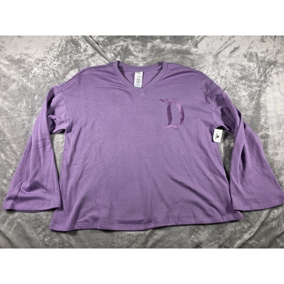 Disney Tops - NWT Disneyland Women's Purple Fleece Sweatshirt Disney Embroidered Monogram